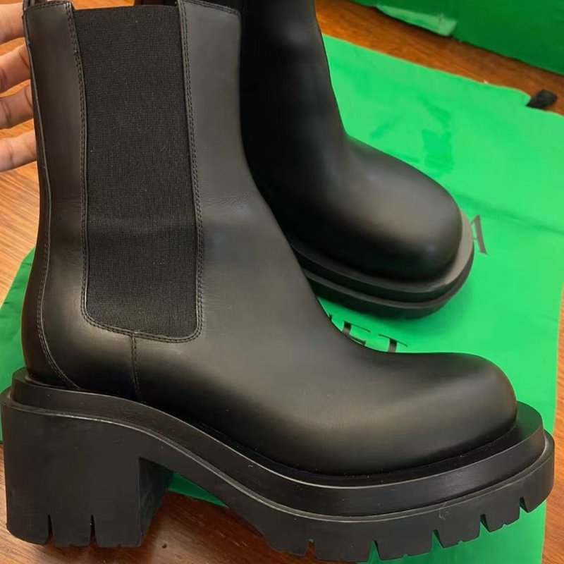 BV黑色高跟短靴 36號99新配件塵袋盒子-2