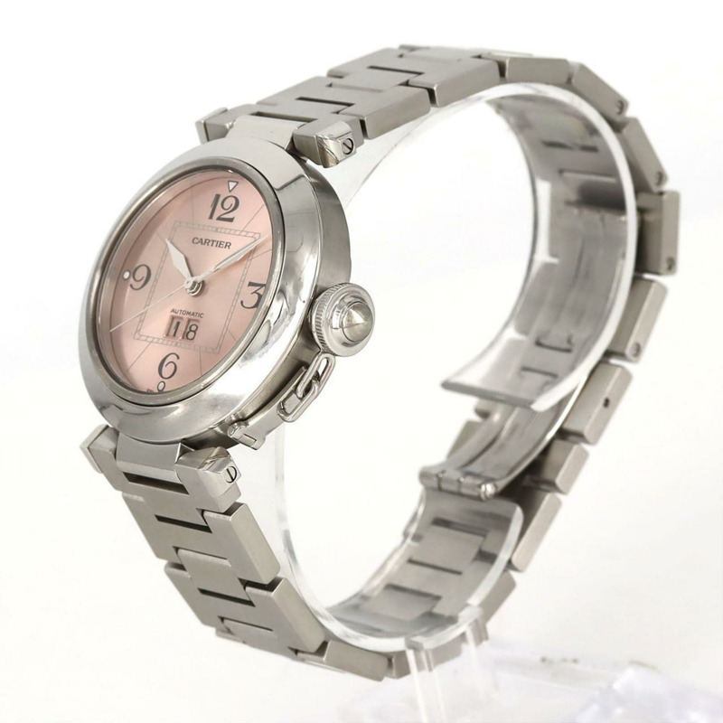 卡地亞 Pasha C Grande Date W31058M7 精鋼自動腕錶-1