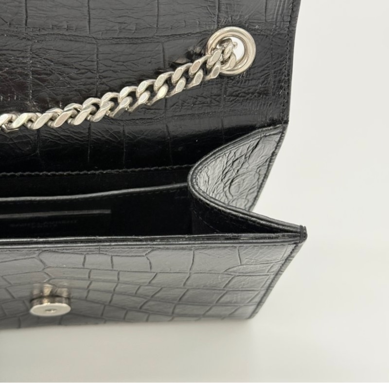 YSL KATE鱷魚壓紋流蘇鏈條包-3