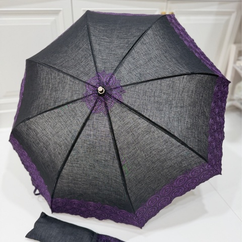 Balenciaga 巴黎世家 黑紫 蕾絲 雨傘 洋傘 遮陽傘