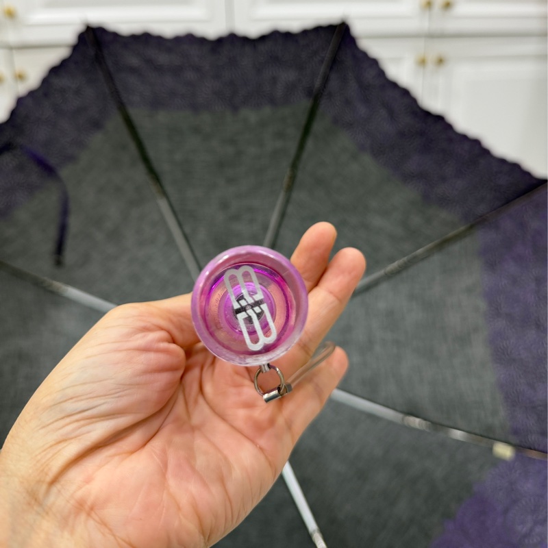 Balenciaga 巴黎世家 黑紫 蕾絲 雨傘 洋傘 遮陽傘-13