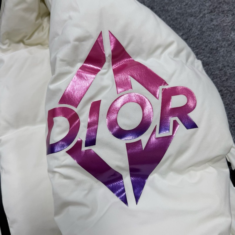 ❤️ DIOR x Descente 聯名 滑雪係列 內裡老花滿印  白色羽絨外套-2