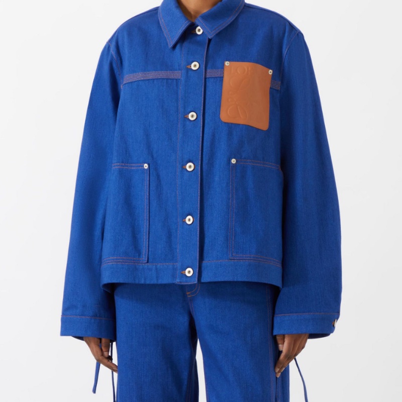 ❤️ LOEWE 口袋拼接牛仔外套-1