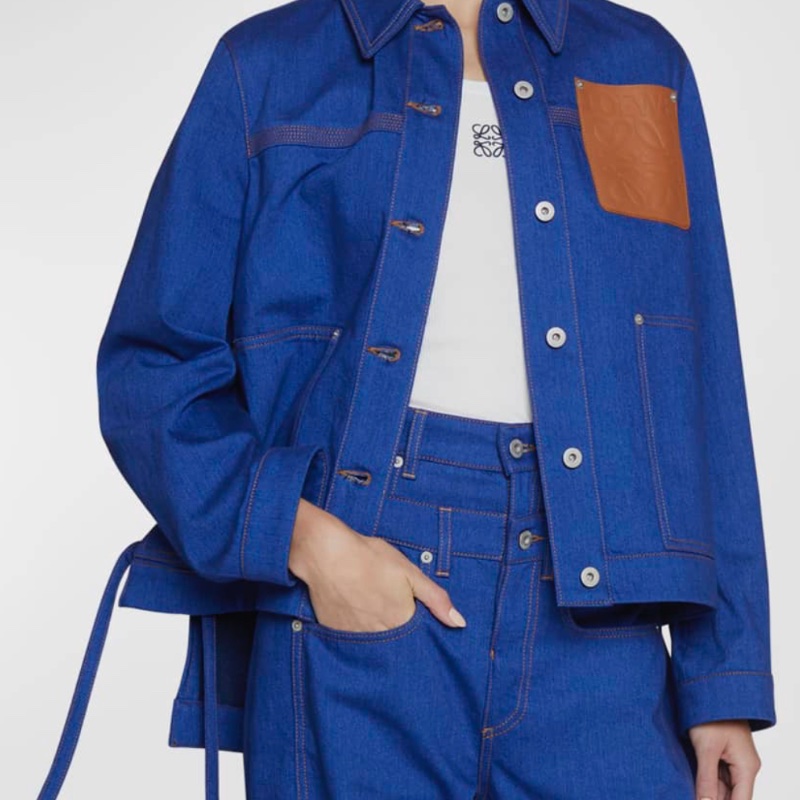 ❤️ LOEWE 口袋拼接牛仔外套-2