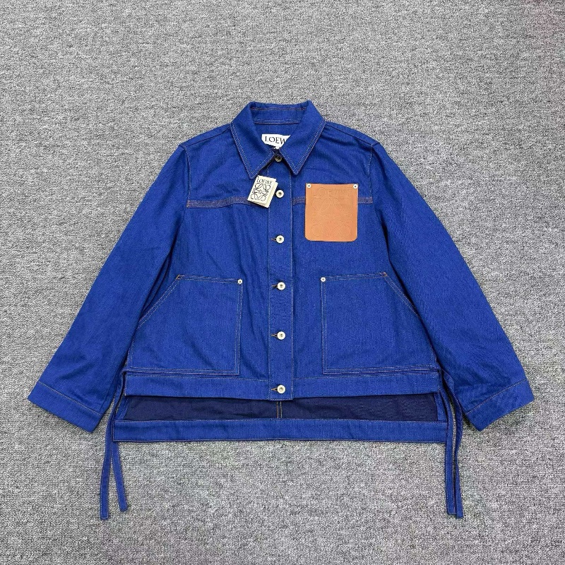 ❤️ LOEWE 口袋拼接牛仔外套-0