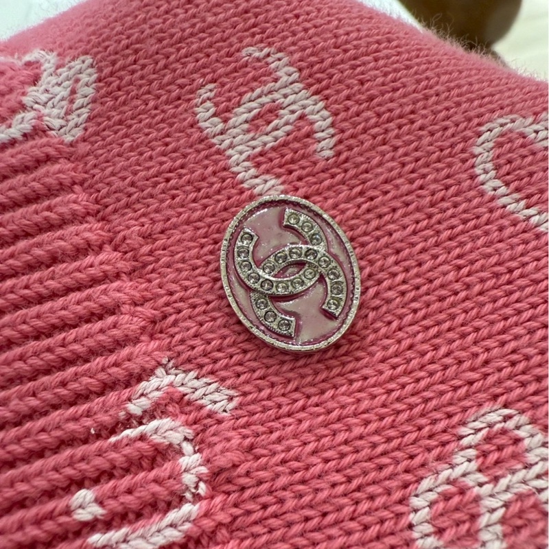 CHANEL 23C粉色馬甲針織背心 40碼-7