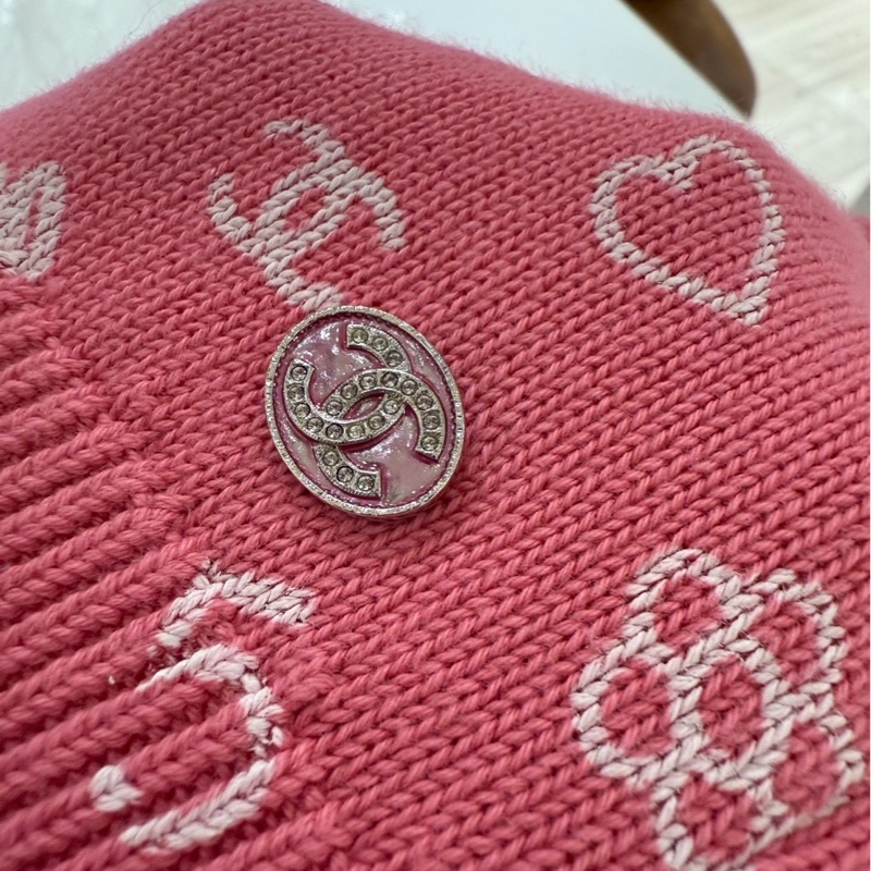 CHANEL 23C粉色馬甲針織背心 40碼-8