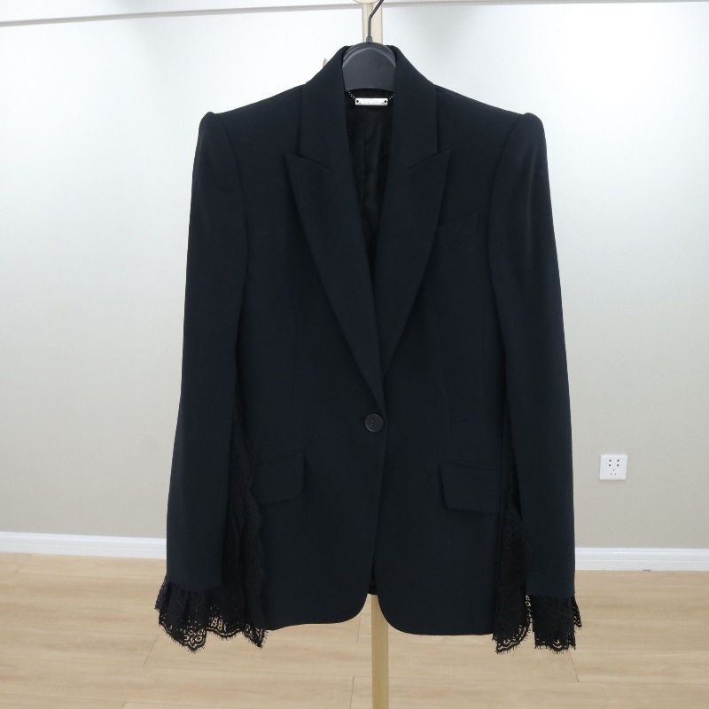 ❤️ALEXANDER MCQUEEN 袖口蕾絲裝飾 西裝外套-0