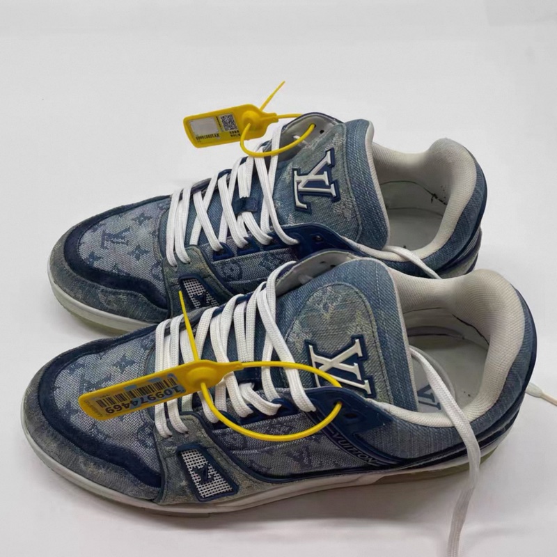 LV Trainer Sneaker「Denim Monogram Blue」牛仔藍色老花運動鞋-11