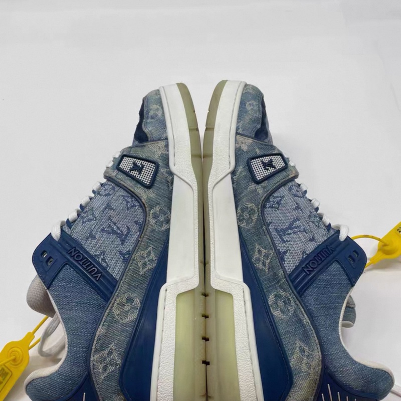 LV Trainer Sneaker「Denim Monogram Blue」牛仔藍色老花運動鞋-12