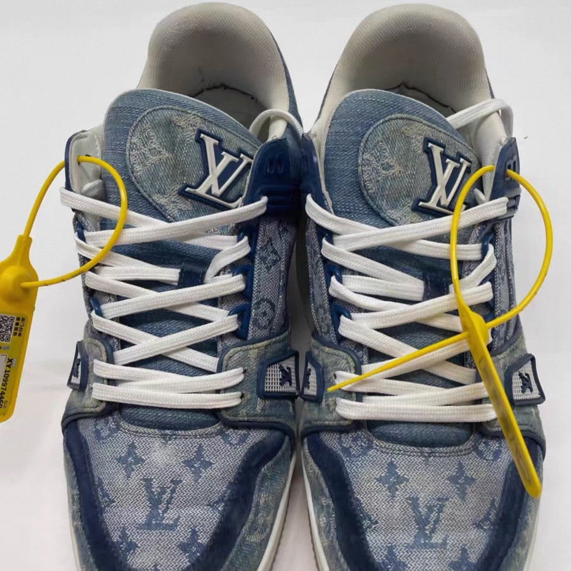 LV Trainer Sneaker「Denim Monogram Blue」牛仔藍色老花運動鞋-13