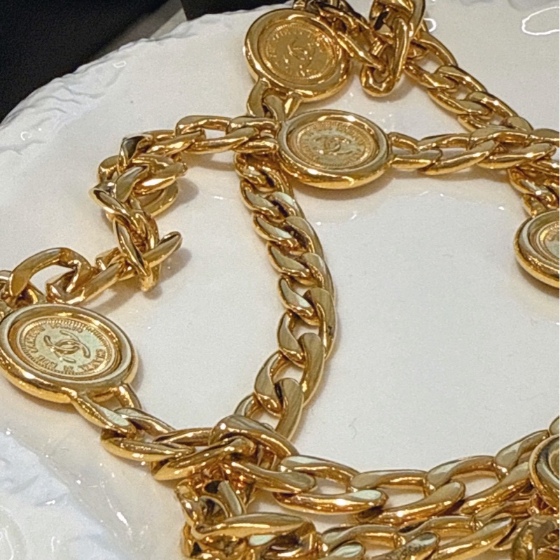CHANEL Vintage五金幣腰鏈-2