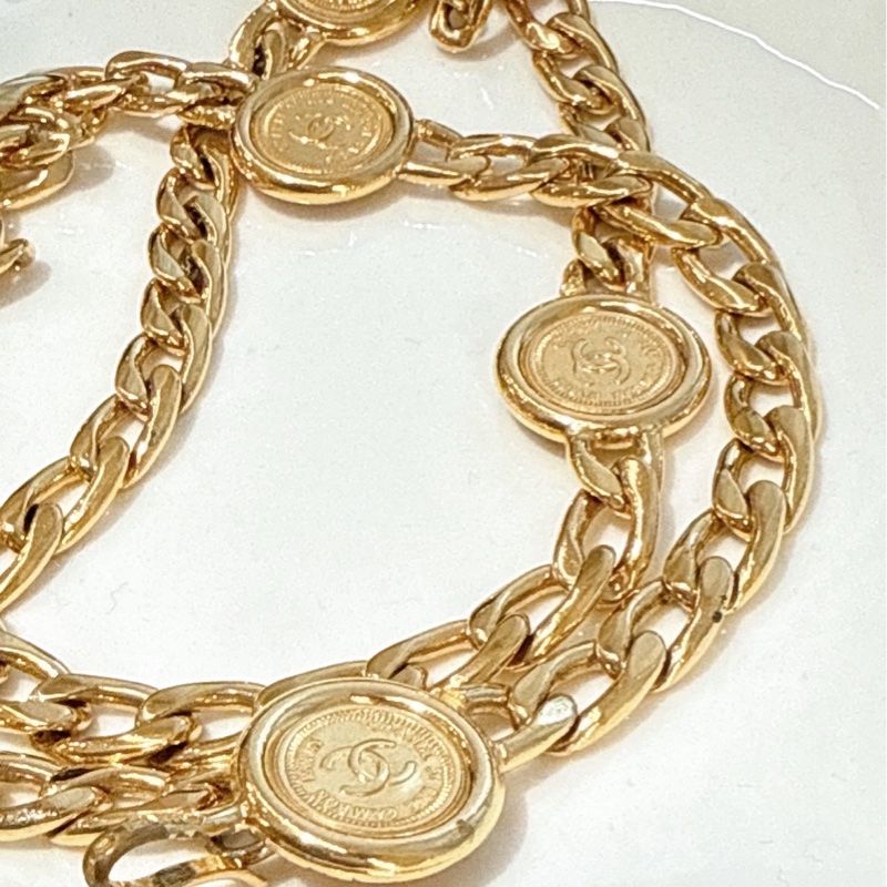 CHANEL Vintage五金幣腰鏈-3