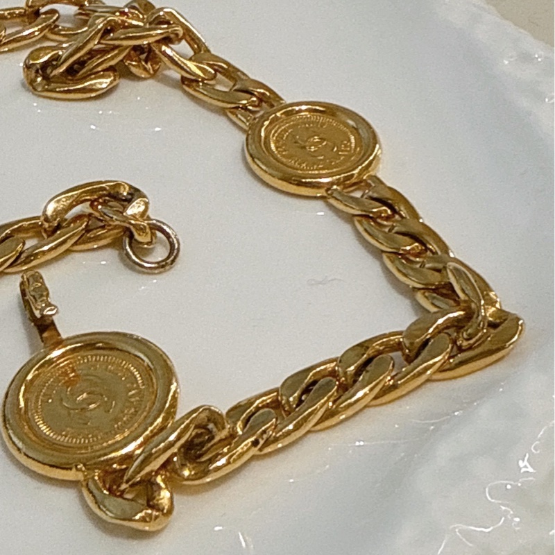 CHANEL Vintage五金幣腰鏈-5