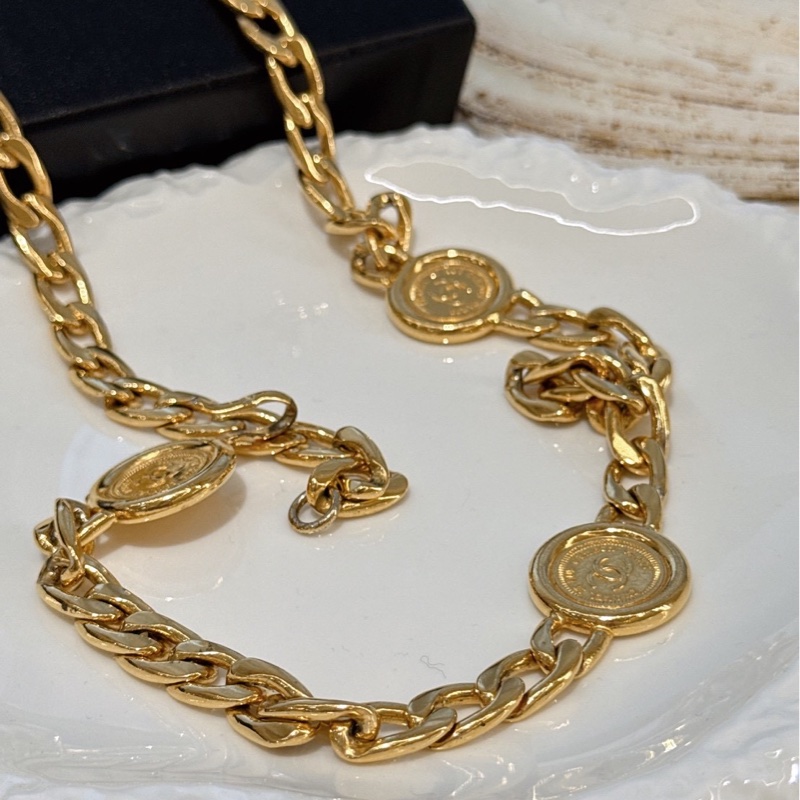 CHANEL Vintage五金幣腰鏈-6
