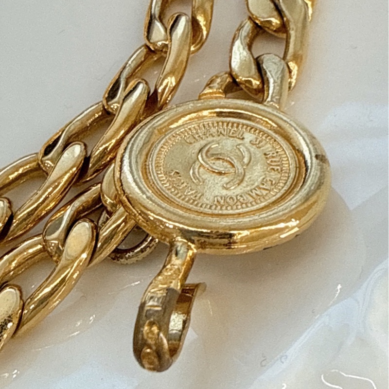 CHANEL Vintage五金幣腰鏈-8