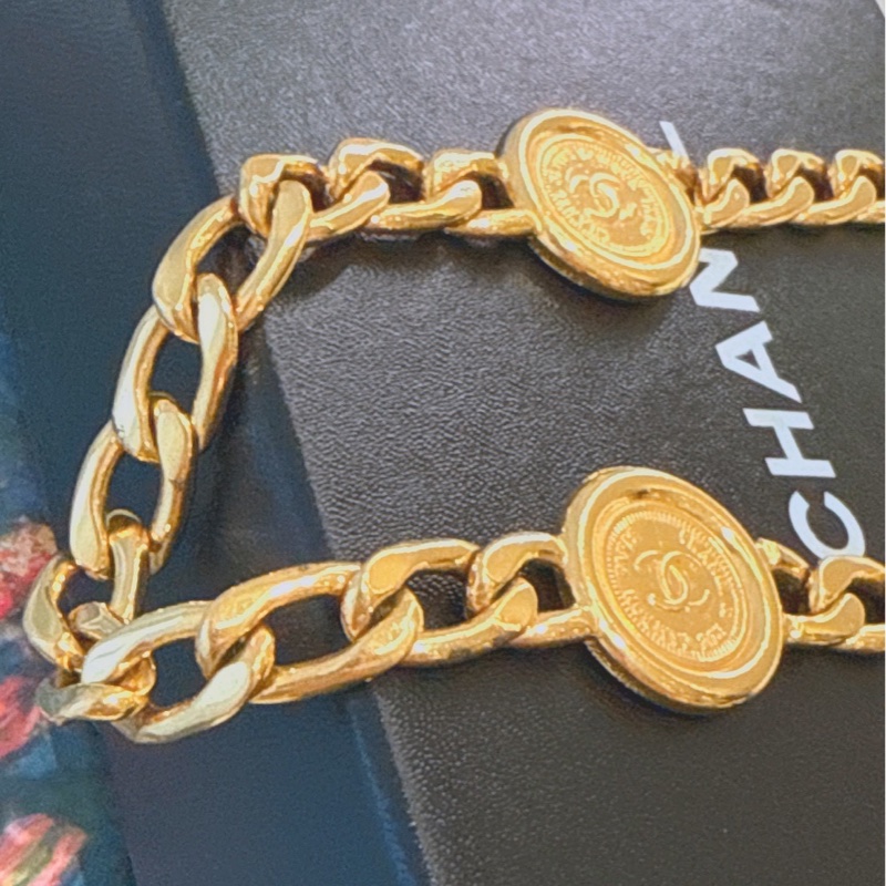 CHANEL Vintage五金幣腰鏈-12