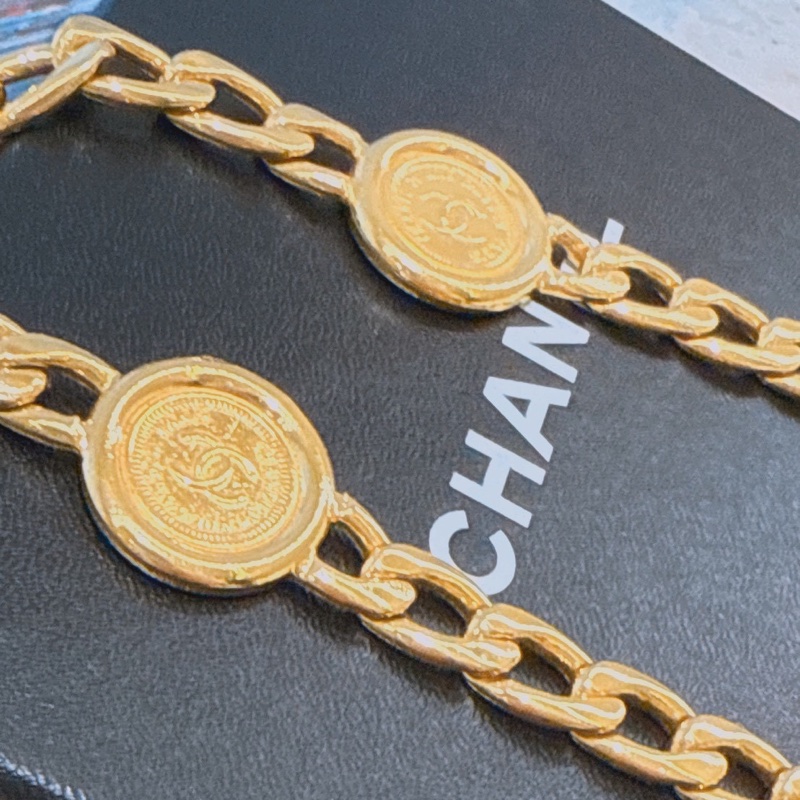 CHANEL Vintage五金幣腰鏈-13