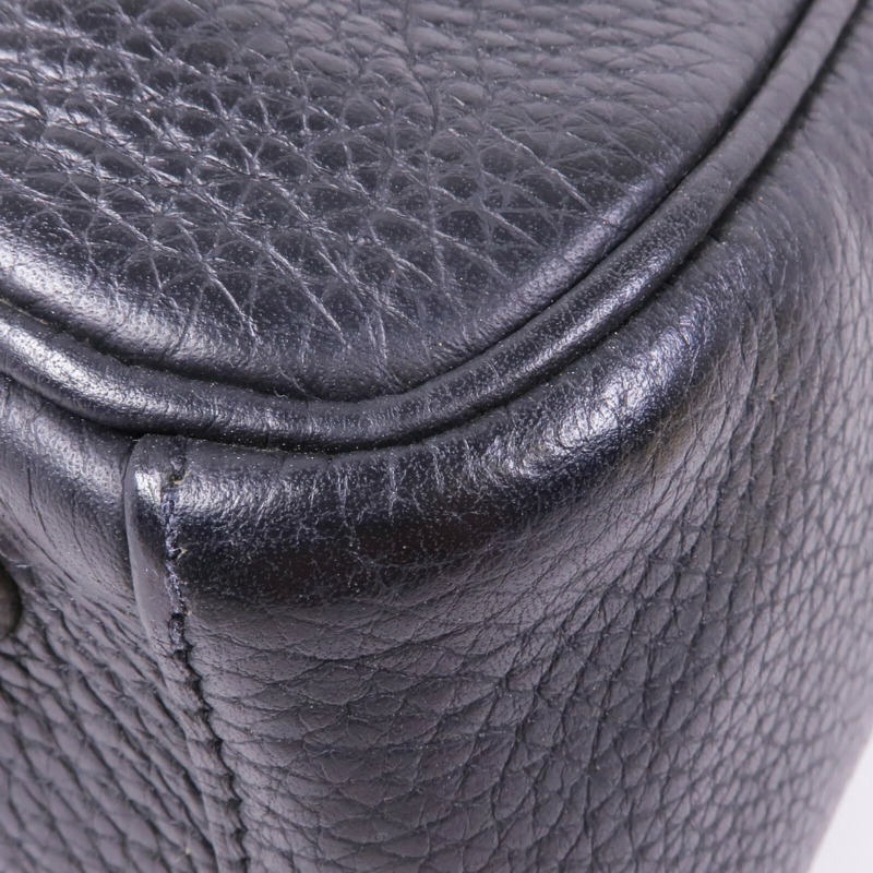 HERMES Clemence皮革Lindy 26銀扣手挽肩背兩用袋Noir-11