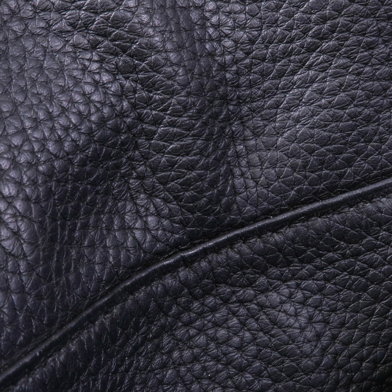 HERMES Clemence皮革Lindy 26銀扣手挽肩背兩用袋Noir-15