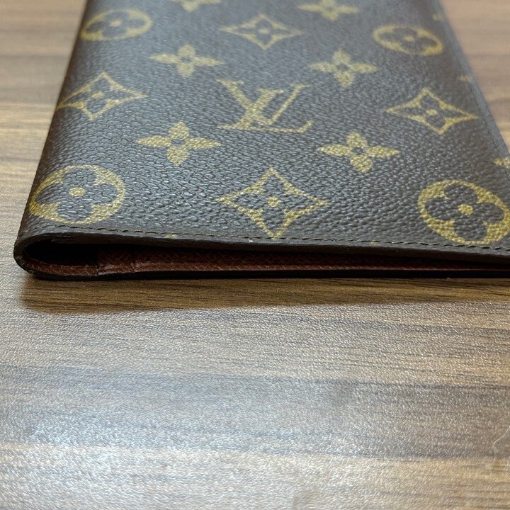 真品 LV 路易威登 Monogram 經典原花雙折長夾 護照夾 西裝正裝錢包-12
