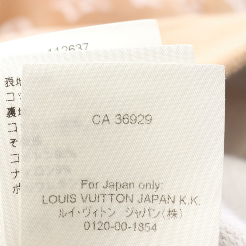 路易威登 Monogram 印花毛巾連帽衫，棉質，米色，二手，女款 XL 碼-4