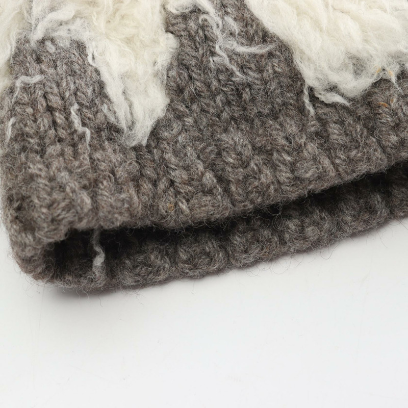 香奈兒 Gripoa 紐帶連身裙,羊毛、犛牛絨、羊絨混紡,灰色、白色、棕色,二手女裝 #34-5