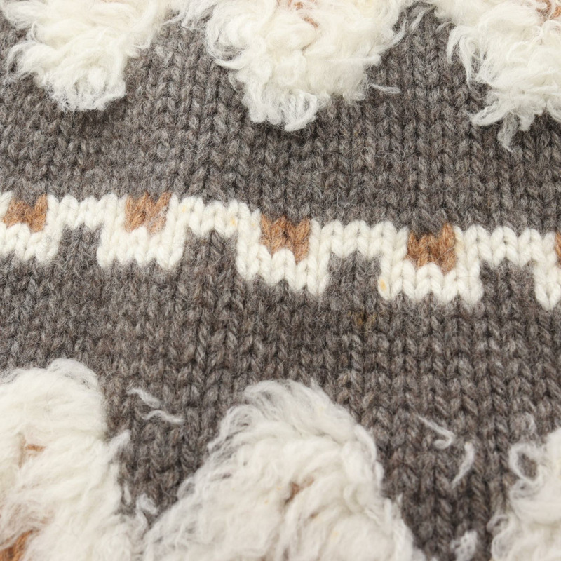 香奈兒 Gripoa 紐帶連身裙,羊毛、犛牛絨、羊絨混紡,灰色、白色、棕色,二手女裝 #34-7