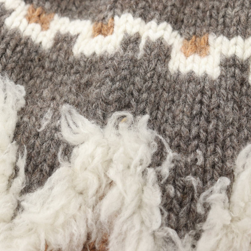 香奈兒 Gripoa 紐帶連身裙,羊毛、犛牛絨、羊絨混紡,灰色、白色、棕色,二手女裝 #34-11