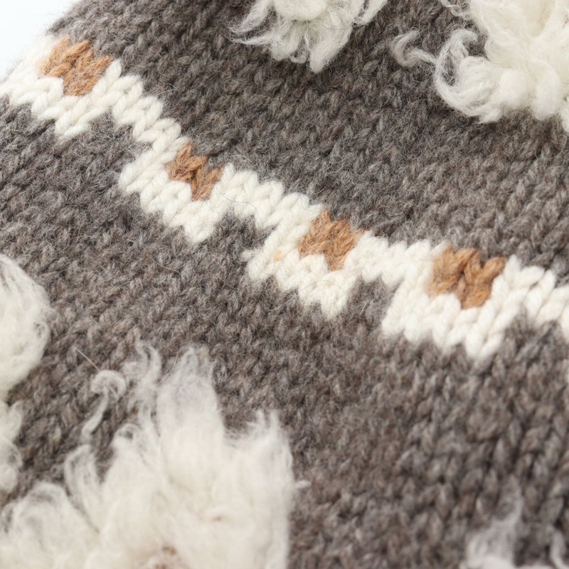 香奈兒 Gripoa 紐帶連身裙,羊毛、犛牛絨、羊絨混紡,灰色、白色、棕色,二手女裝 #34-12