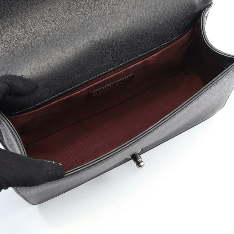 香奈兒 Boy Chanel 鏈條肩背包 A67086 黑色皮革 二手 女士 SHW CC-2