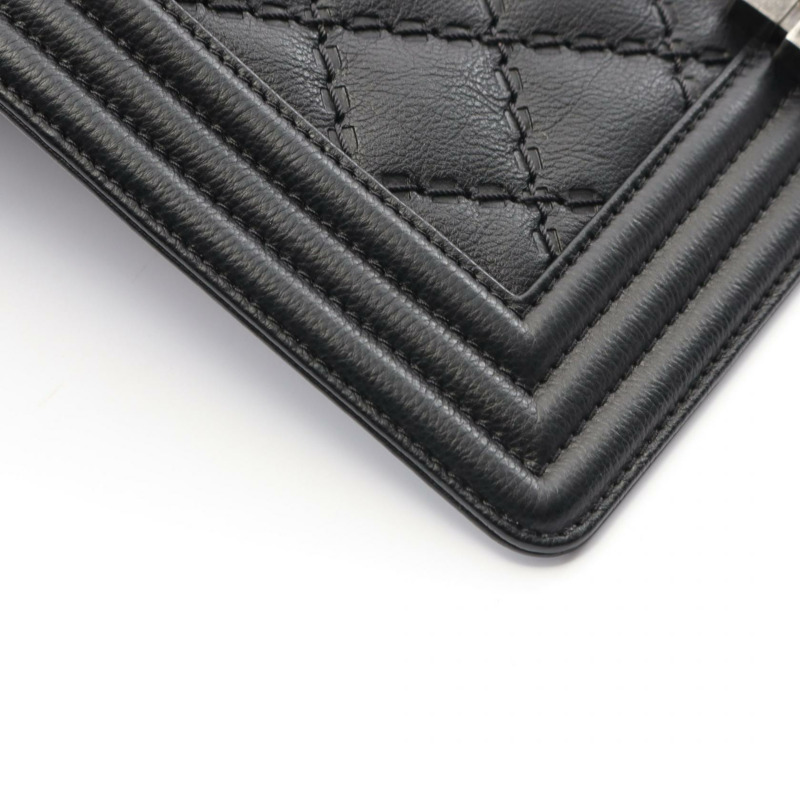 香奈兒 Boy Chanel 鏈條肩背包 A67086 黑色皮革 二手 女士 SHW CC-7