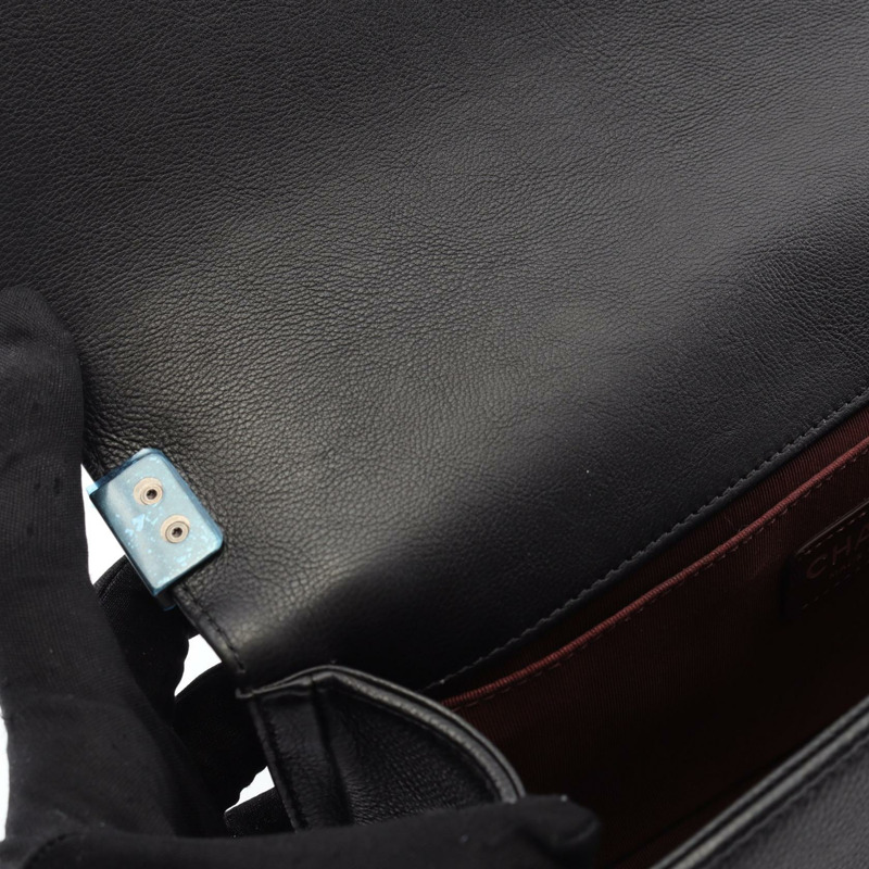 香奈兒 Boy Chanel 鏈條肩背包 A67086 黑色皮革 二手 女士 SHW CC-8