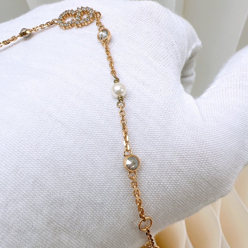 Dior clair d lune 珍珠CD水鑽手鏈-2