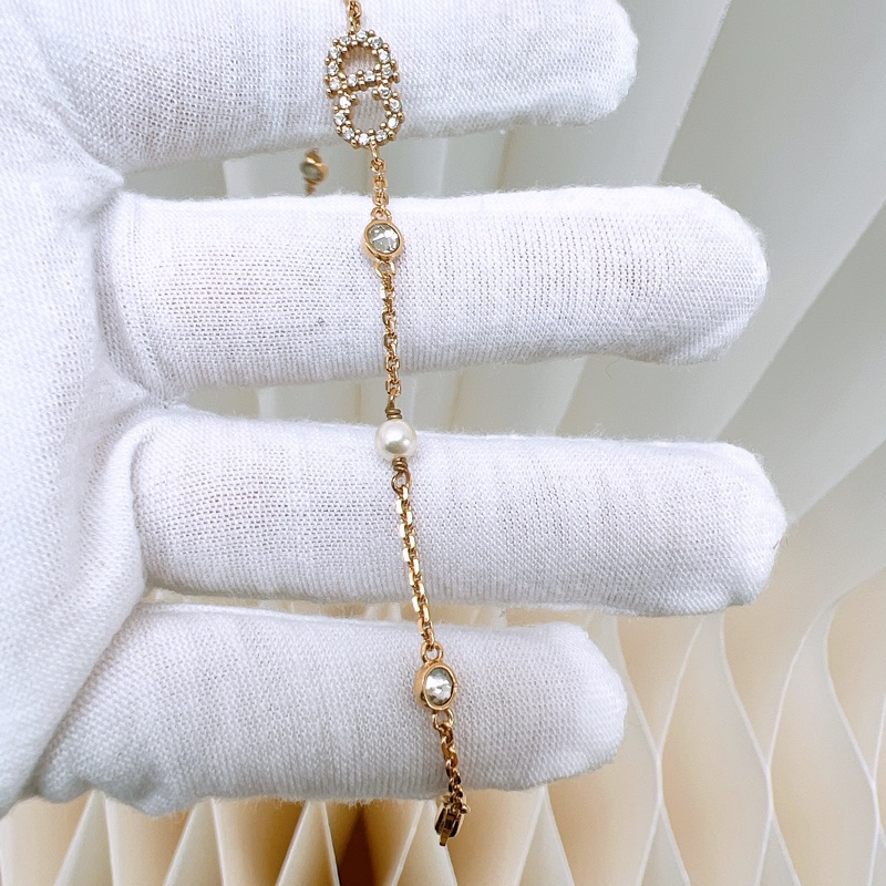 Dior clair d lune 珍珠CD水鑽手鏈-3