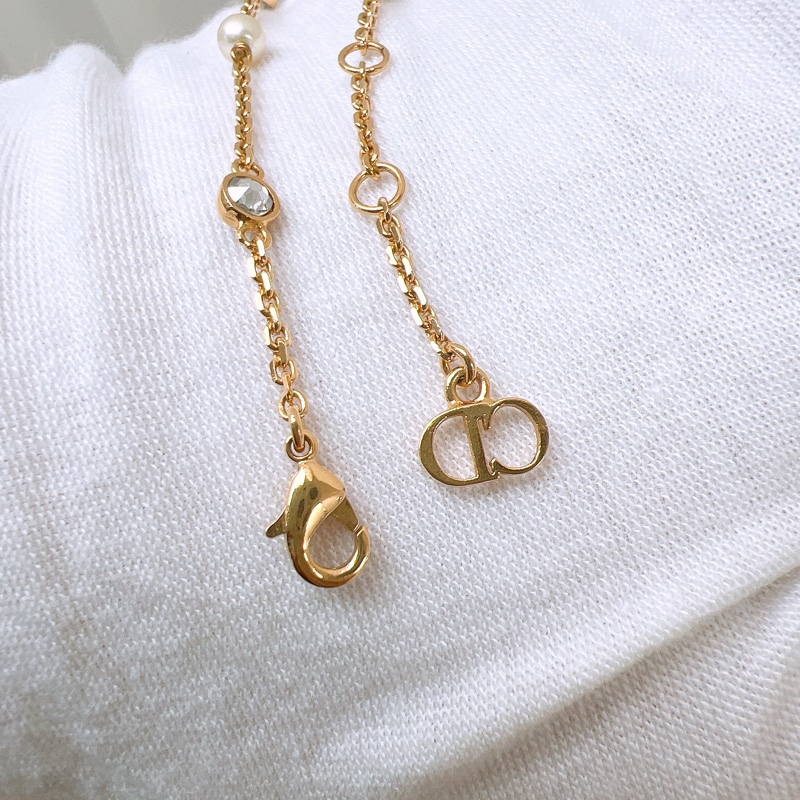 Dior clair d lune 珍珠CD水鑽手鏈-4