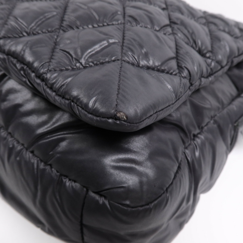 CHANEL 尼龍Coco Cocoon Messenger銀扣肩背袋-4