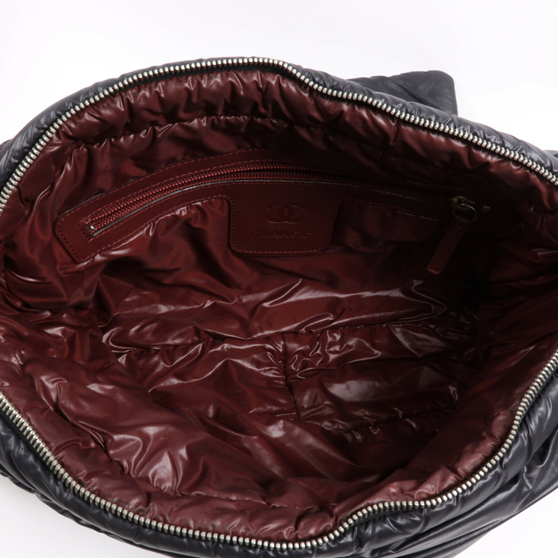 CHANEL 尼龍Coco Cocoon Messenger銀扣肩背袋-13