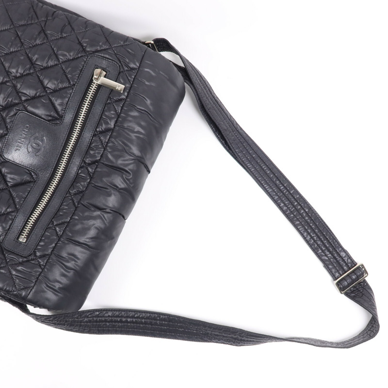 CHANEL 尼龍Coco Cocoon Messenger銀扣肩背袋-16