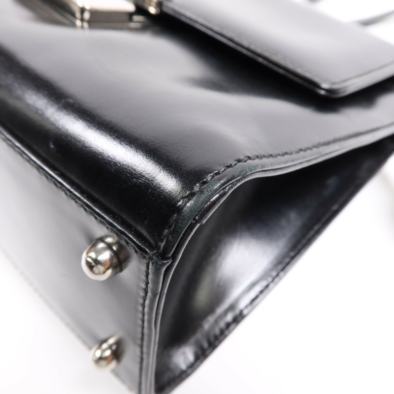 GUCCI 牛皮皮革Vintage Shoulder Bag銀扣肩背袋-4