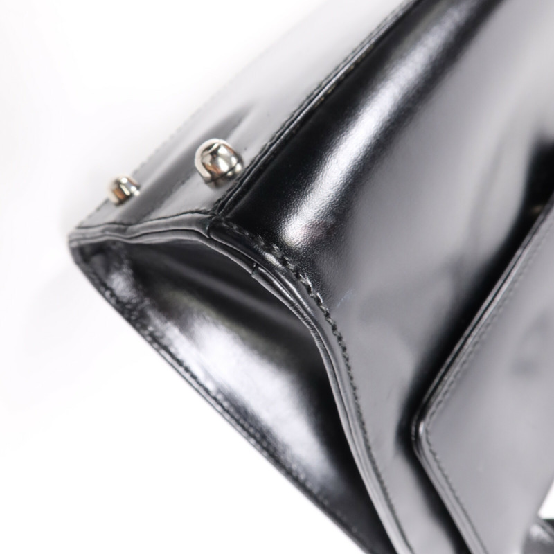 GUCCI 牛皮皮革Vintage Shoulder Bag銀扣肩背袋-6
