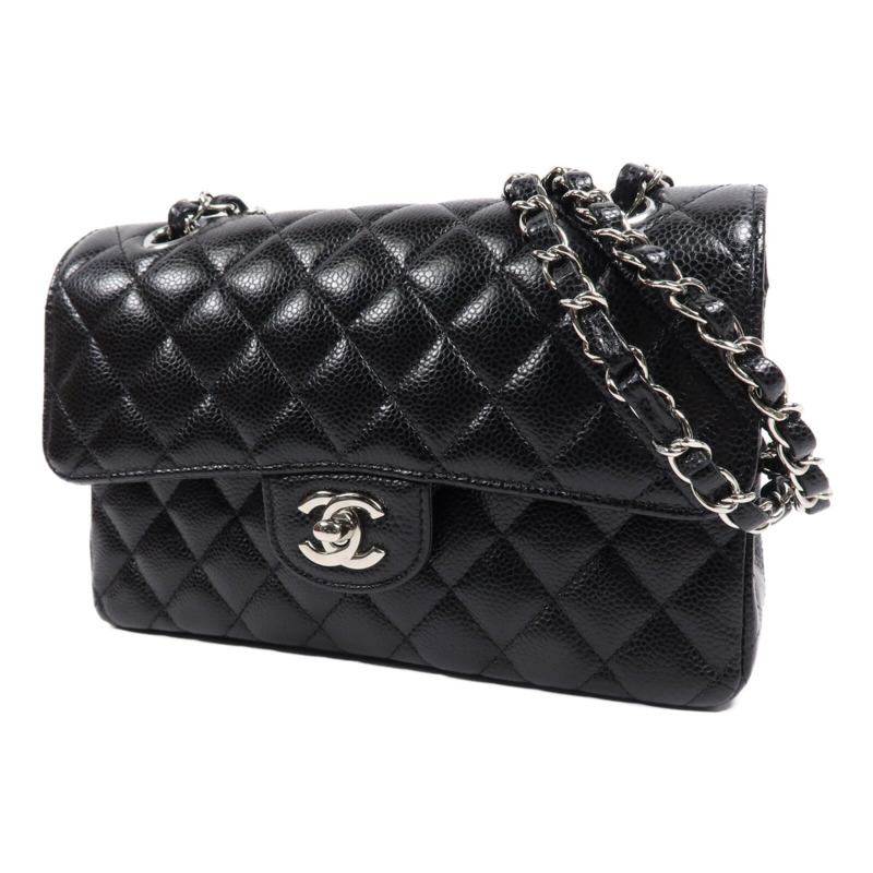 CHANEL 牛皮皮革Classic 23銀扣鏈帶肩背袋-2