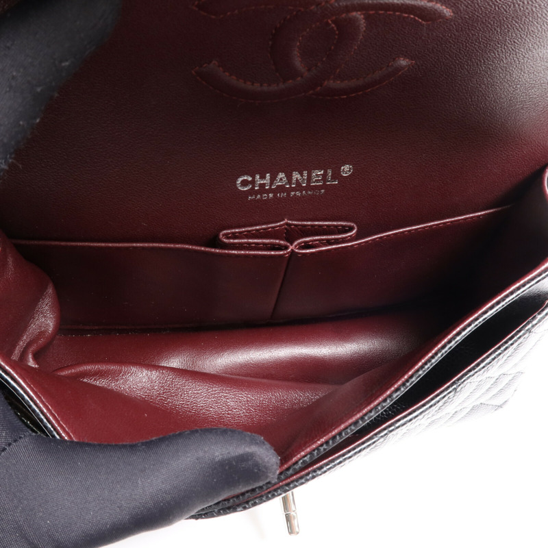 CHANEL 牛皮皮革Classic 23銀扣鏈帶肩背袋-4