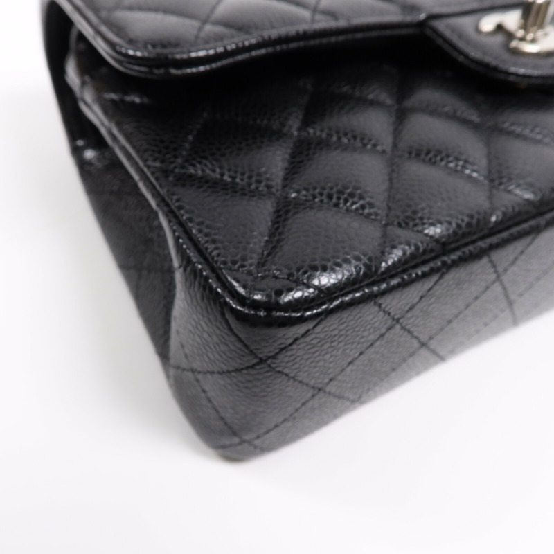 CHANEL 牛皮皮革Classic 23銀扣鏈帶肩背袋-11