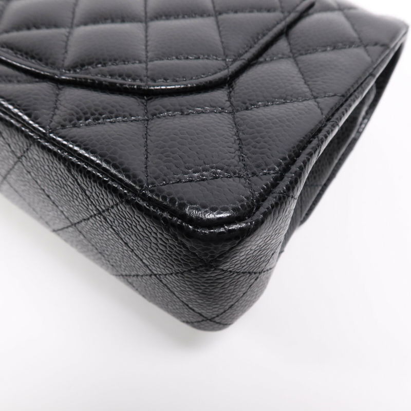 CHANEL 牛皮皮革Classic 23銀扣鏈帶肩背袋-12