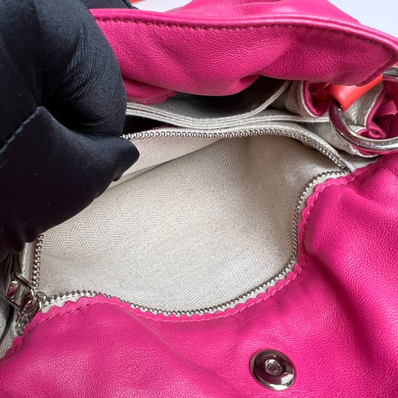 LOEWE 桃粉羊皮Flamenco 包舊版-7