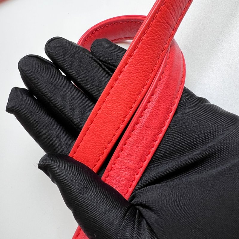 LOEWE 桃粉羊皮Flamenco 包舊版-12