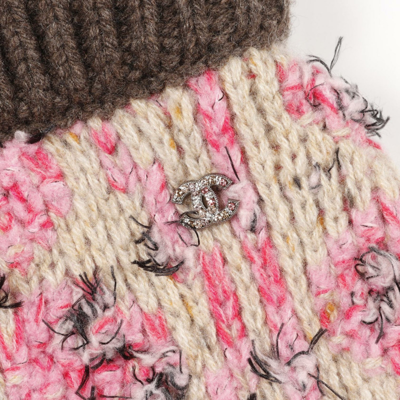 香奈兒 COCO 標誌半身裙，羊絨羊毛材質，米色、棕色、粉紅色，二手女款，38碼-6