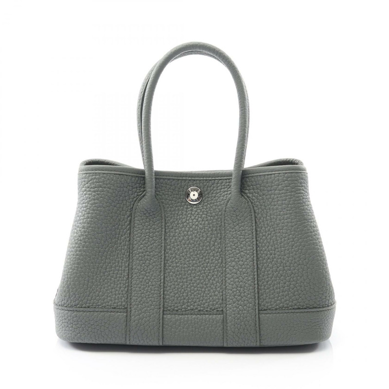 愛馬仕 Neo Garden 23 手袋 086422CK Negonda 皮革 杏仁綠 二手 附五金配件-0