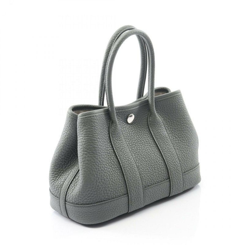 愛馬仕 Neo Garden 23 手袋 086422CK Negonda 皮革 杏仁綠 二手 附五金配件-1